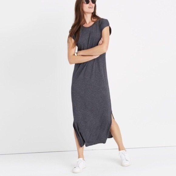 Madewell Grey Column Midi Dress Size XXS - Picture 1 of 10